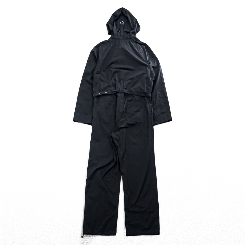 YOKE Japan Made Military Jump Suit Size L, Black Detachable Hoodie Belt Included YK23FW0532A0