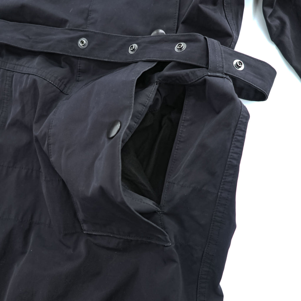 YOKE Japan Made Military Jump Suit Size L, Black Detachable Hoodie Belt Included YK23FW0532A0