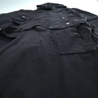 YOKE Japan Made Military Jump Suit Size L, Black Detachable Hoodie Belt Included YK23FW0532A0