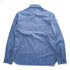 BUZZ RICKSON'S Japan Made Long-Sleeve Chambray Shirt, Size S, Blue, BR25995