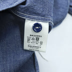 BUZZ RICKSON'S Japan Made Long-Sleeve Chambray Shirt, Size S, Blue, BR25995