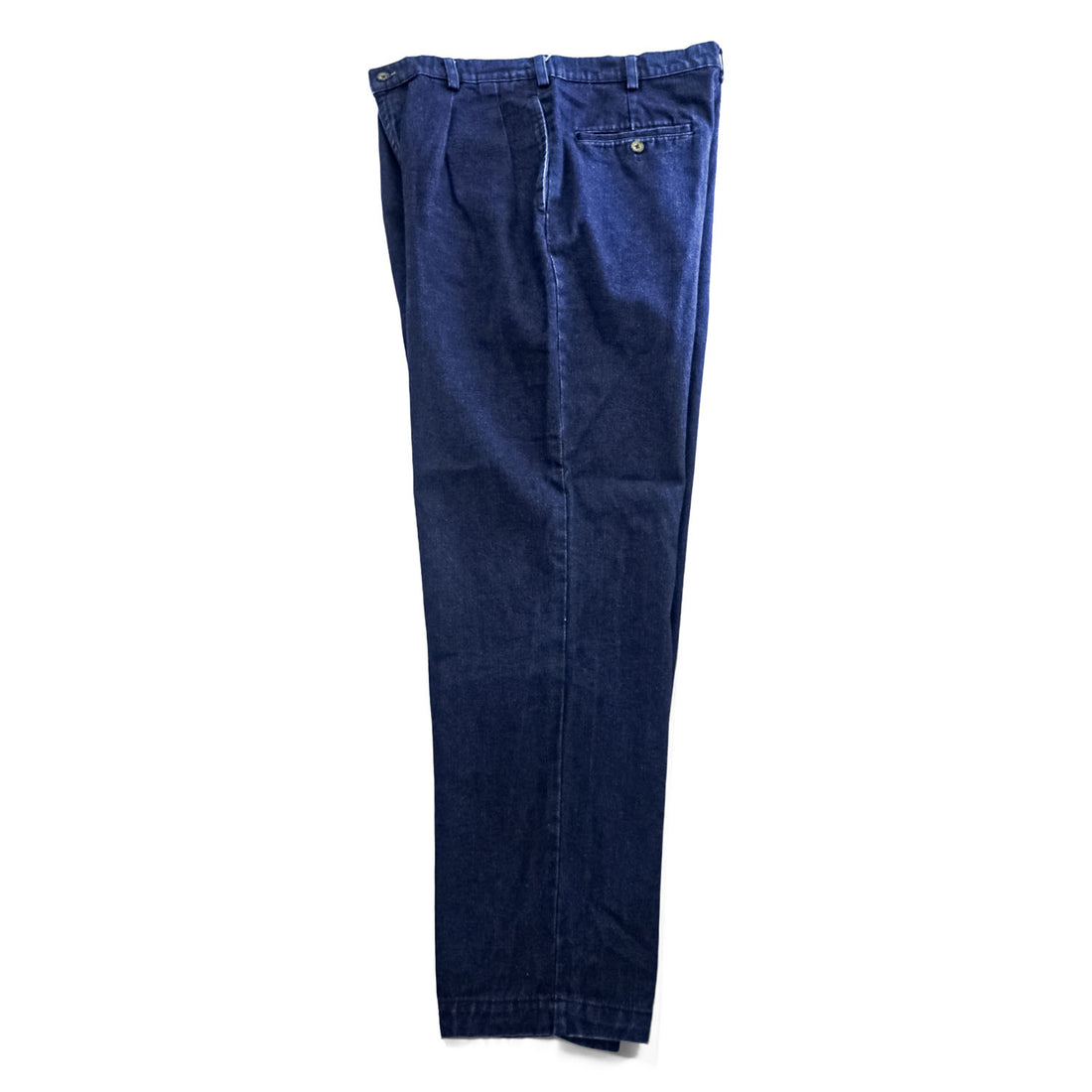 Levi Strauss 90s Vintage Japan Made Denim Trousers Slacks Pants L Indigo Blue 2-Tuck Pleated OFFICER 24417-12