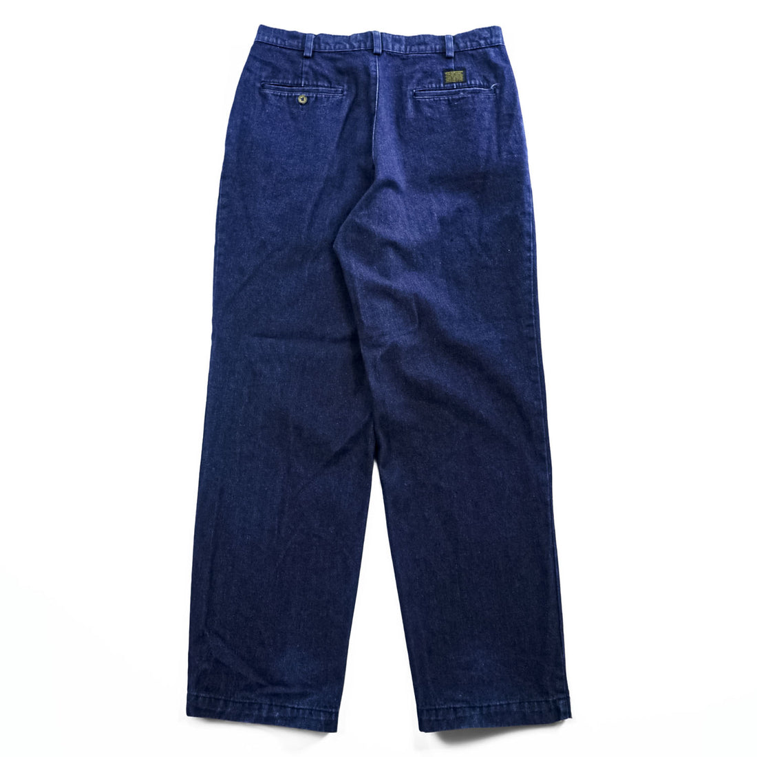 Levi Strauss 90s Vintage Japan Made Denim Trousers Slacks Pants L Indigo Blue 2-Tuck Pleated OFFICER 24417-12
