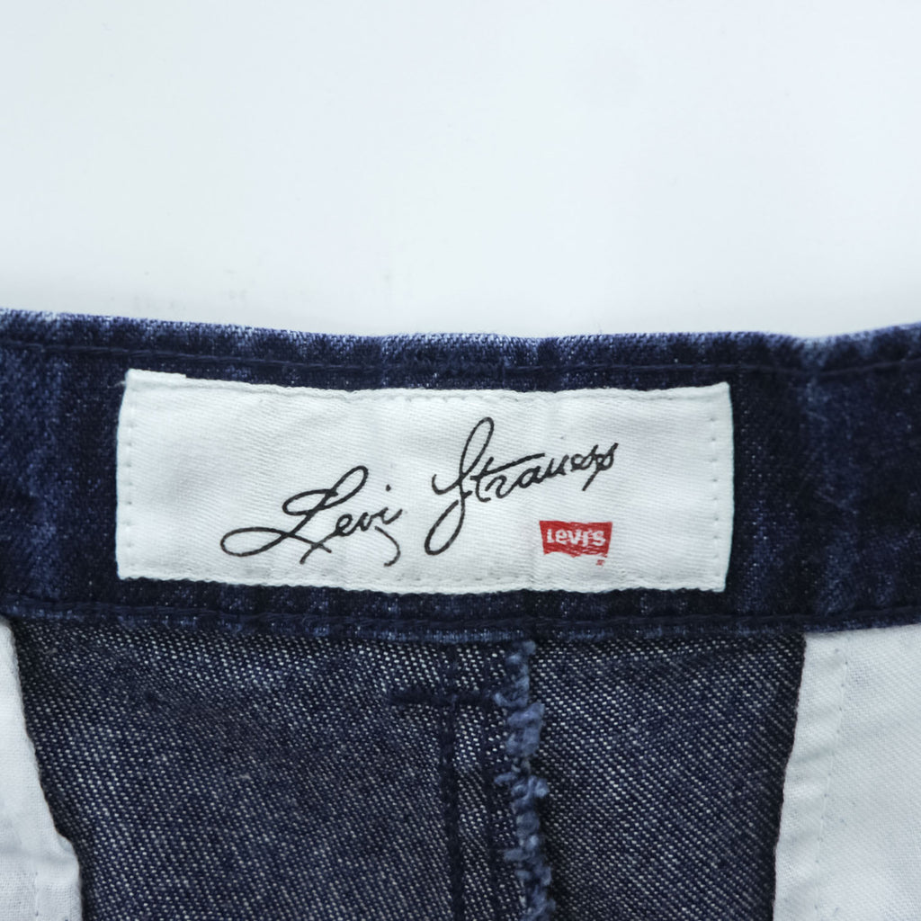 Levi Strauss 90s Vintage Japan Made Denim Trousers Slacks Pants L Indigo Blue 2-Tuck Pleated OFFICER 24417-12