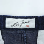 Levi Strauss 90s Vintage Japan Made Denim Trousers Slacks Pants L Indigo Blue 2-Tuck Pleated OFFICER 24417-12