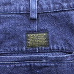 Levi Strauss 90s Vintage Japan Made Denim Trousers Slacks Pants L Indigo Blue 2-Tuck Pleated OFFICER 24417-12