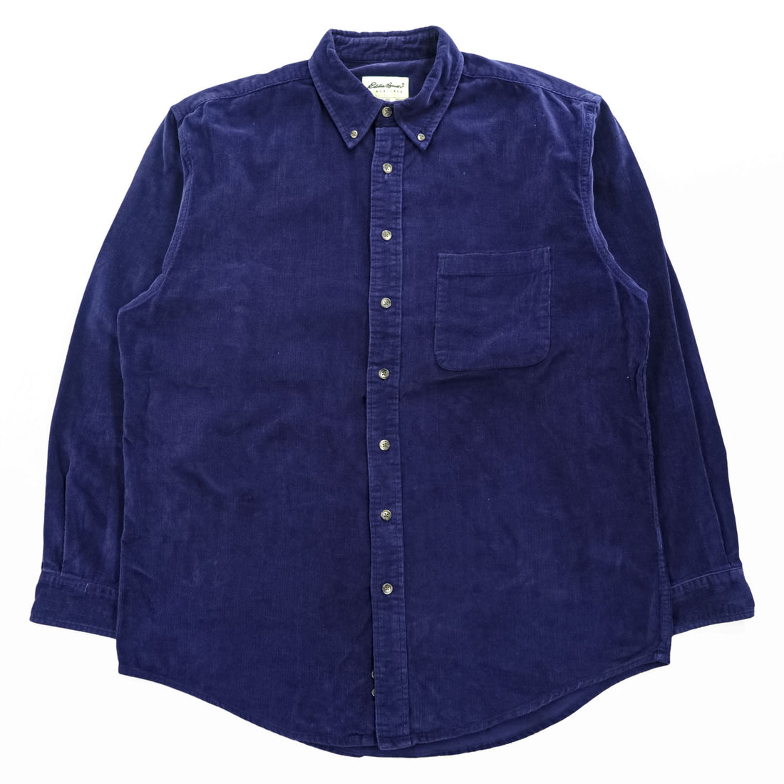 Eddie Bauer 90年代 ヴィンテージ 長袖 コーデュロイ シャツ L ネイビー ボタンダウン