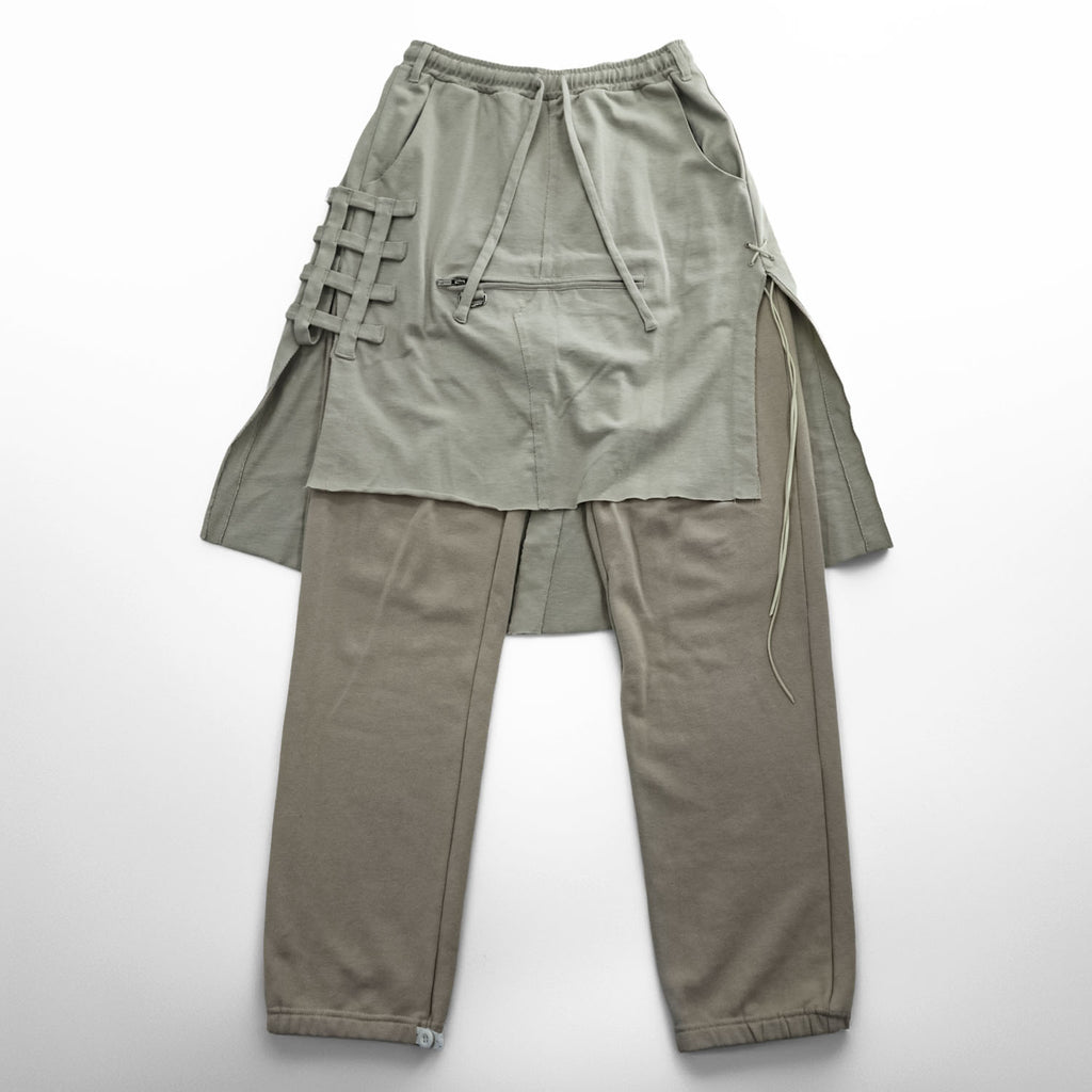 Leh 日本製 レイヤード スウェット イージーパンツ Sweat Layered Easy Pants M ベージュ LEH-1031