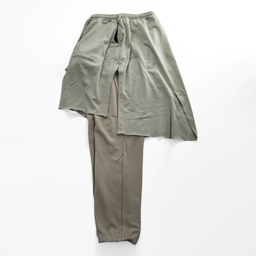 Leh 日本製 レイヤード スウェット イージーパンツ Sweat Layered Easy Pants M ベージュ LEH-1031