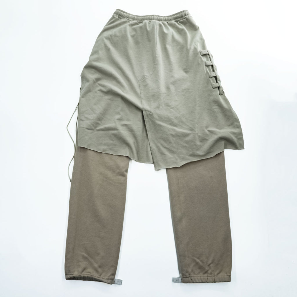 Leh 日本製 レイヤード スウェット イージーパンツ Sweat Layered Easy Pants M ベージュ LEH-1031