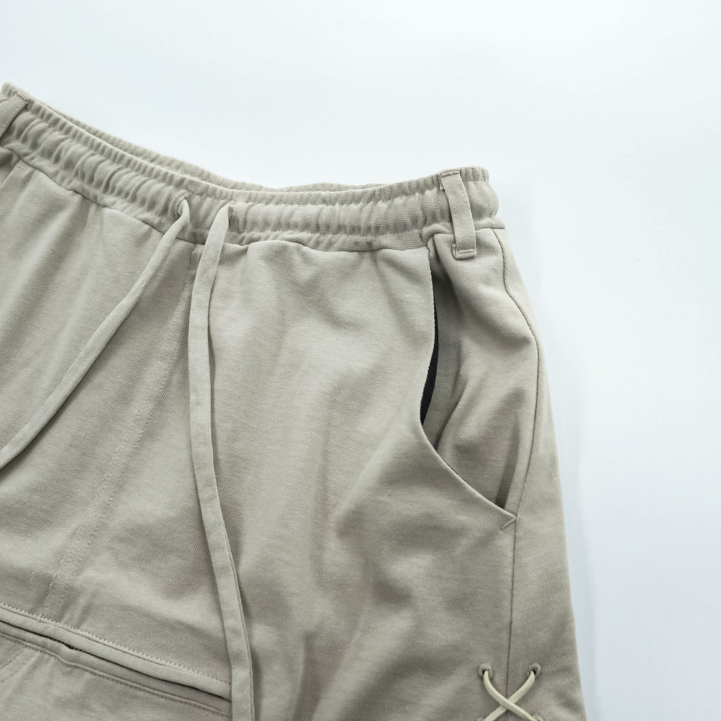 Leh 日本製 レイヤード スウェット イージーパンツ Sweat Layered Easy Pants M ベージュ LEH-1031