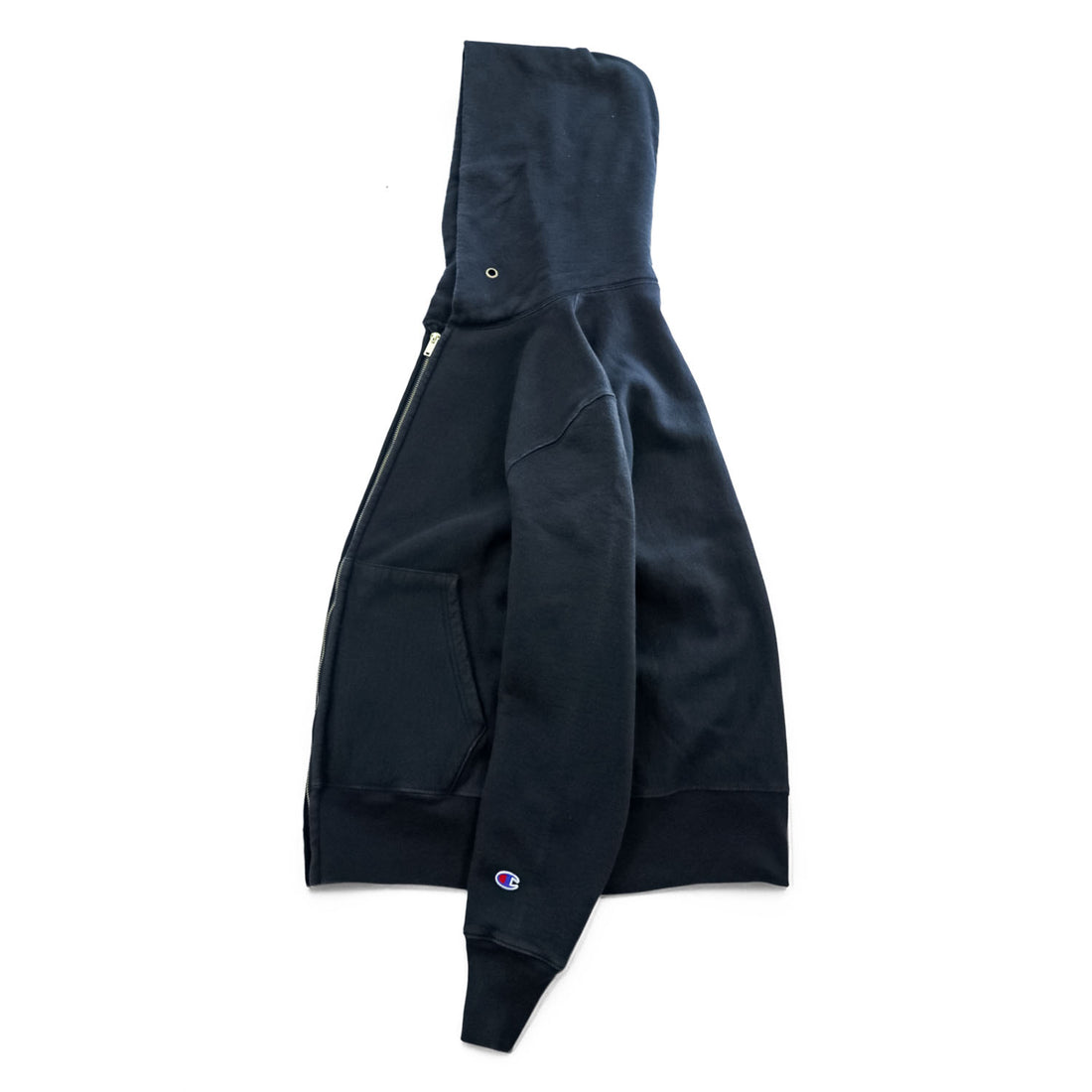 Champion Reverse Weave Full Zip Hoodie Navy Blue Medium Made in El Salvador IDEAL Zip Fleece