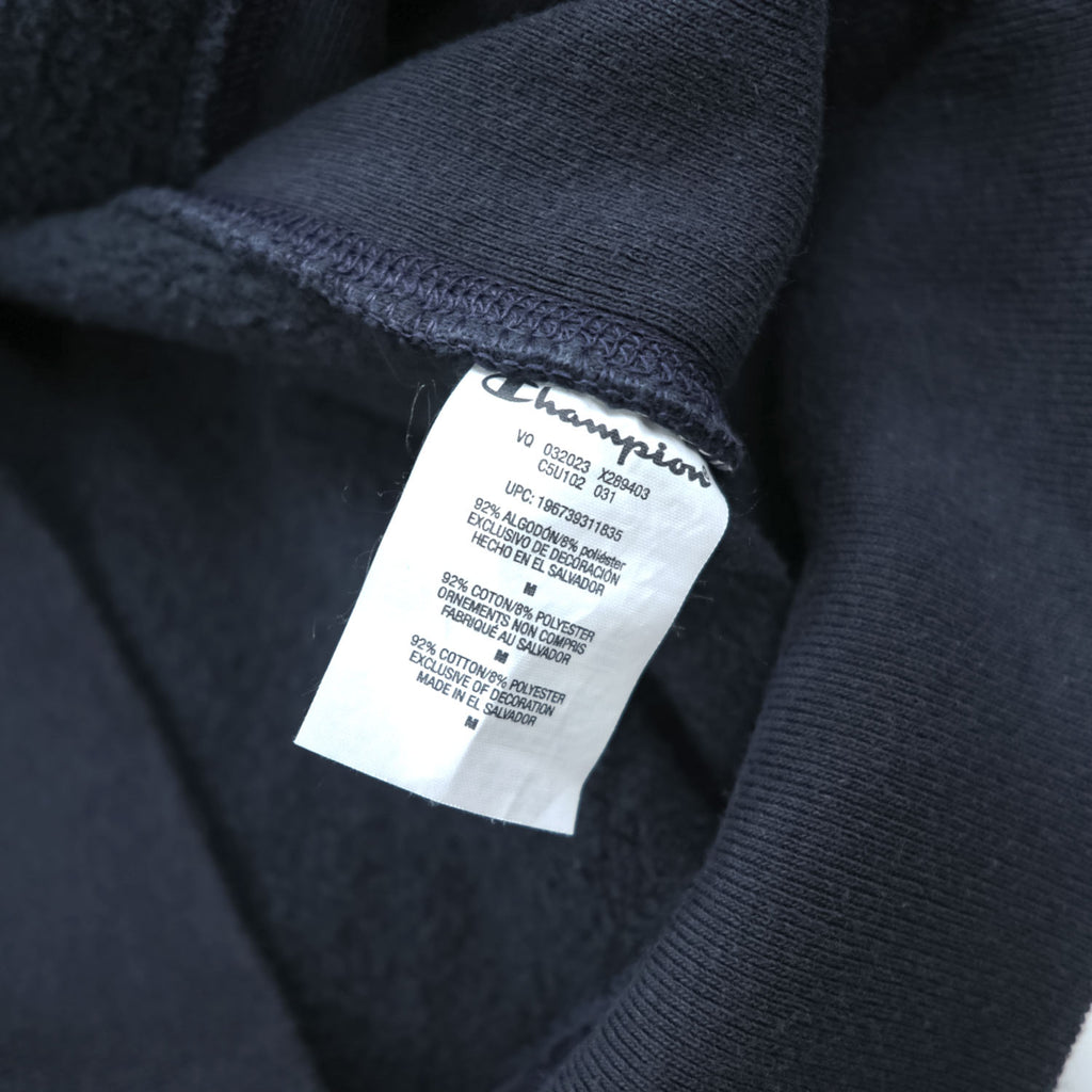 Champion Reverse Weave Full Zip Hoodie Navy Blue Medium Made in El Salvador IDEAL Zip Fleece