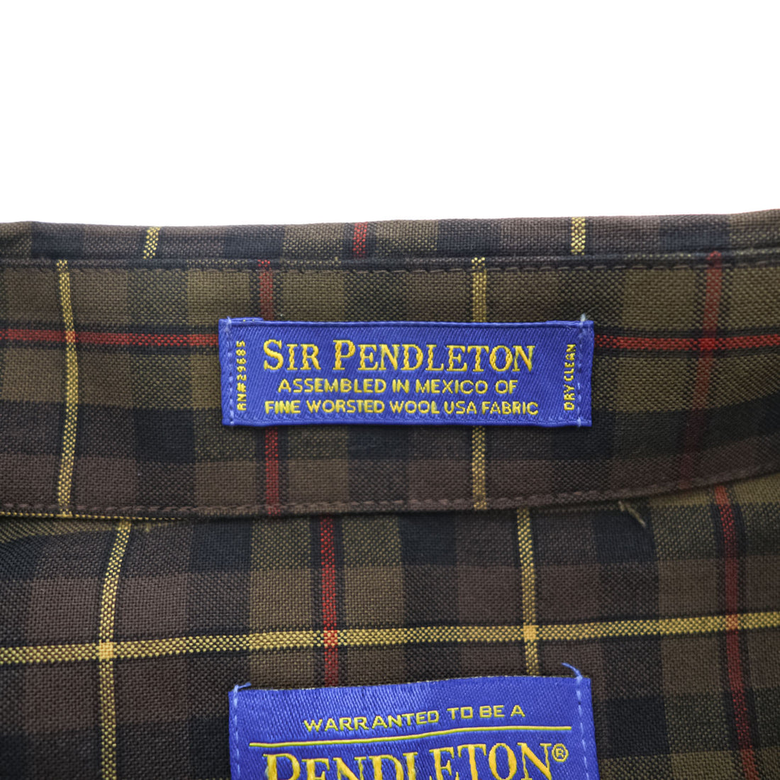 PENDLETON 長袖 ウール チェックシャツ XXL ブラウン SIR PENDLETON フランネル ボタンダウン