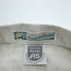 90年代 ドイツ ユーロヴィンテージ Original AS Trachtenhemd リネン 長袖 チロリアンシャツ ピンタック プリーツ ホーンボタン