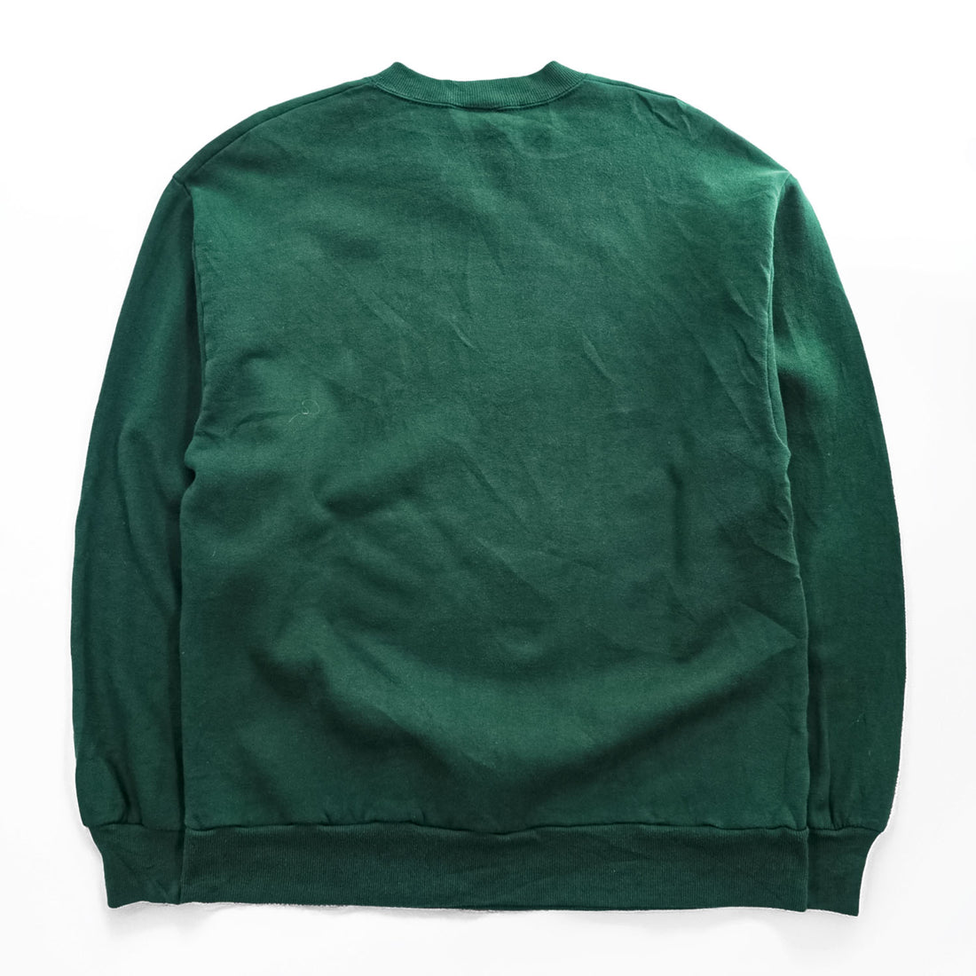 Vintage 90s JERZEES Blank Green Crewneck Sweatshirt Made in USA 50/50 Cotton Poly Size L