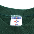 Vintage 90s JERZEES Blank Green Crewneck Sweatshirt Made in USA 50/50 Cotton Poly Size L
