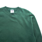 Vintage 90s JERZEES Blank Green Crewneck Sweatshirt Made in USA 50/50 Cotton Poly Size L