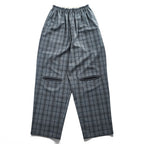 CLASS ( POOL BY CLASS ) 日本製 ワイド イージーパンツ 2 グレー チェック SUBMARINE PANTS パンチングウルトラスエード CCCA15UNIB