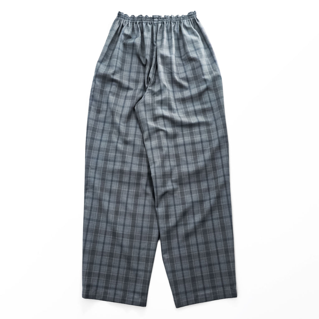 CLASS ( POOL BY CLASS ) 日本製 ワイド イージーパンツ 2 グレー チェック SUBMARINE PANTS パンチングウルトラスエード CCCA15UNIB