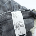 CLASS ( POOL BY CLASS ) 日本製 ワイド イージーパンツ 2 グレー チェック SUBMARINE PANTS パンチングウルトラスエード CCCA15UNIB
