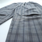 CLASS ( POOL BY CLASS ) 日本製 ワイド イージーパンツ 2 グレー チェック SUBMARINE PANTS パンチングウルトラスエード CCCA15UNIB