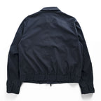 COS Textured Cotton Blend Zip Blouson Jacket Navy Blue Harrington Style Size M Made in Turkey