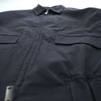 COS Textured Cotton Blend Zip Blouson Jacket Navy Blue Harrington Style Size M Made in Turkey