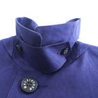 MACKINTOSH Genuine Handmade Bonded Cotton Rain Coat Blue Purple Made in Scotland Size 40