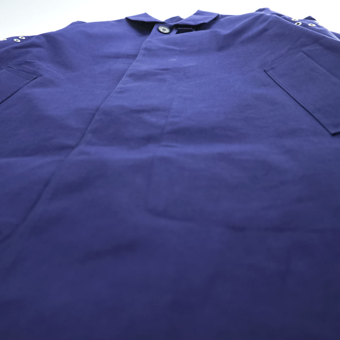 MACKINTOSH Genuine Handmade Bonded Cotton Rain Coat Blue Purple Made in Scotland Size 40