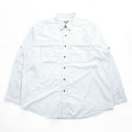 L.L.Bean Fishing Long-Sleeve Button-Down Shirt XL White Mesh PD24