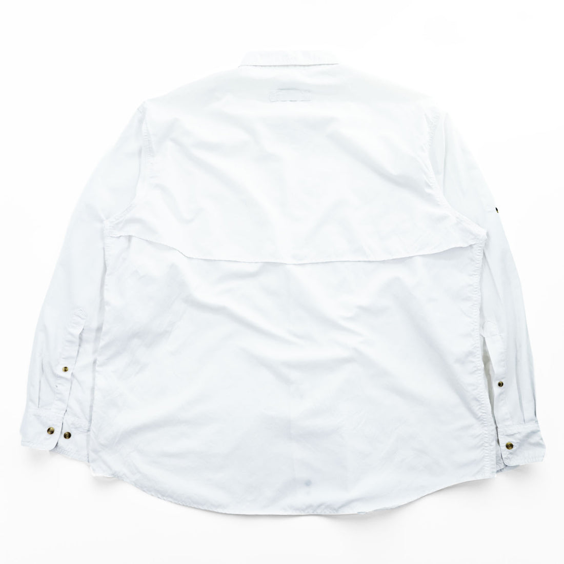 L.L.Bean Fishing Long-Sleeve Button-Down Shirt XL White Mesh PD24