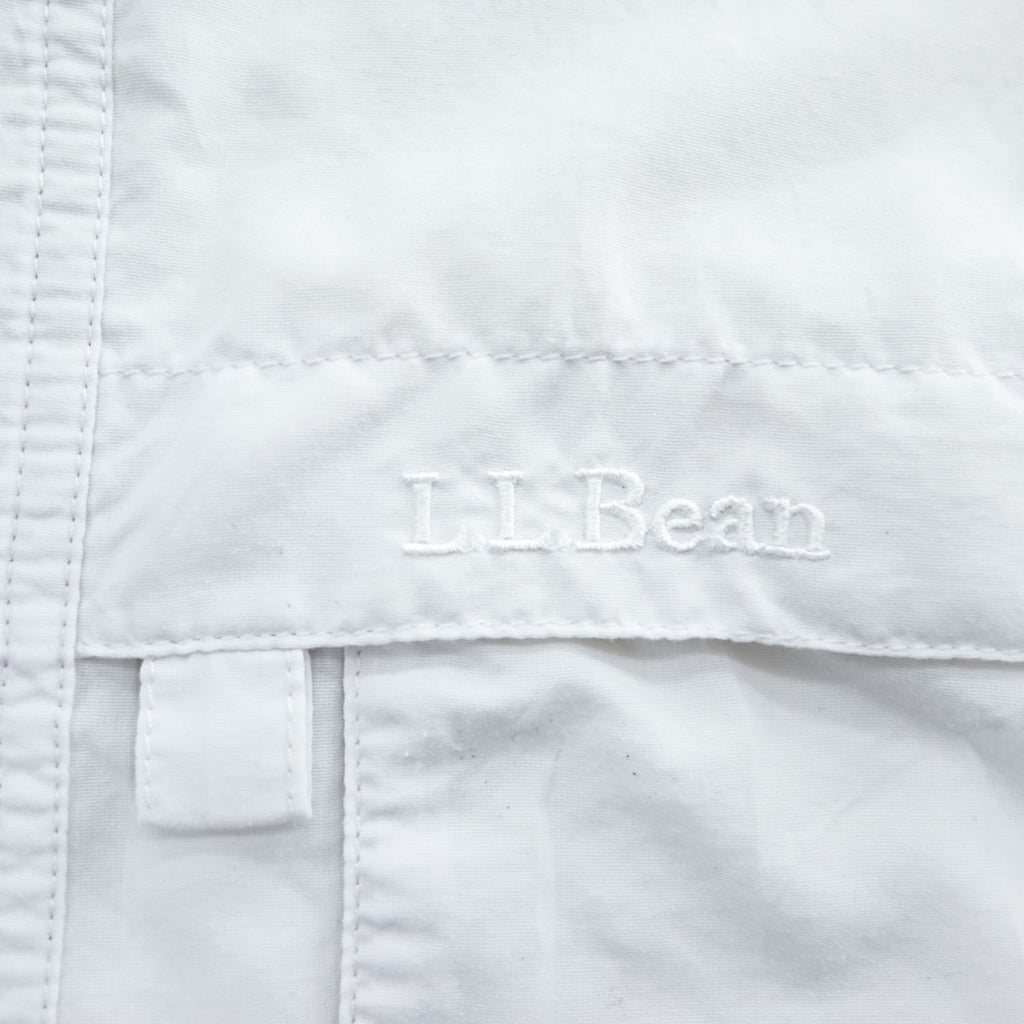 L.L.Bean Fishing Long-Sleeve Button-Down Shirt XL White Mesh PD24