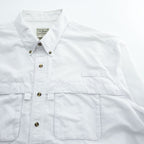 L.L.Bean Fishing Long-Sleeve Button-Down Shirt XL White Mesh PD24