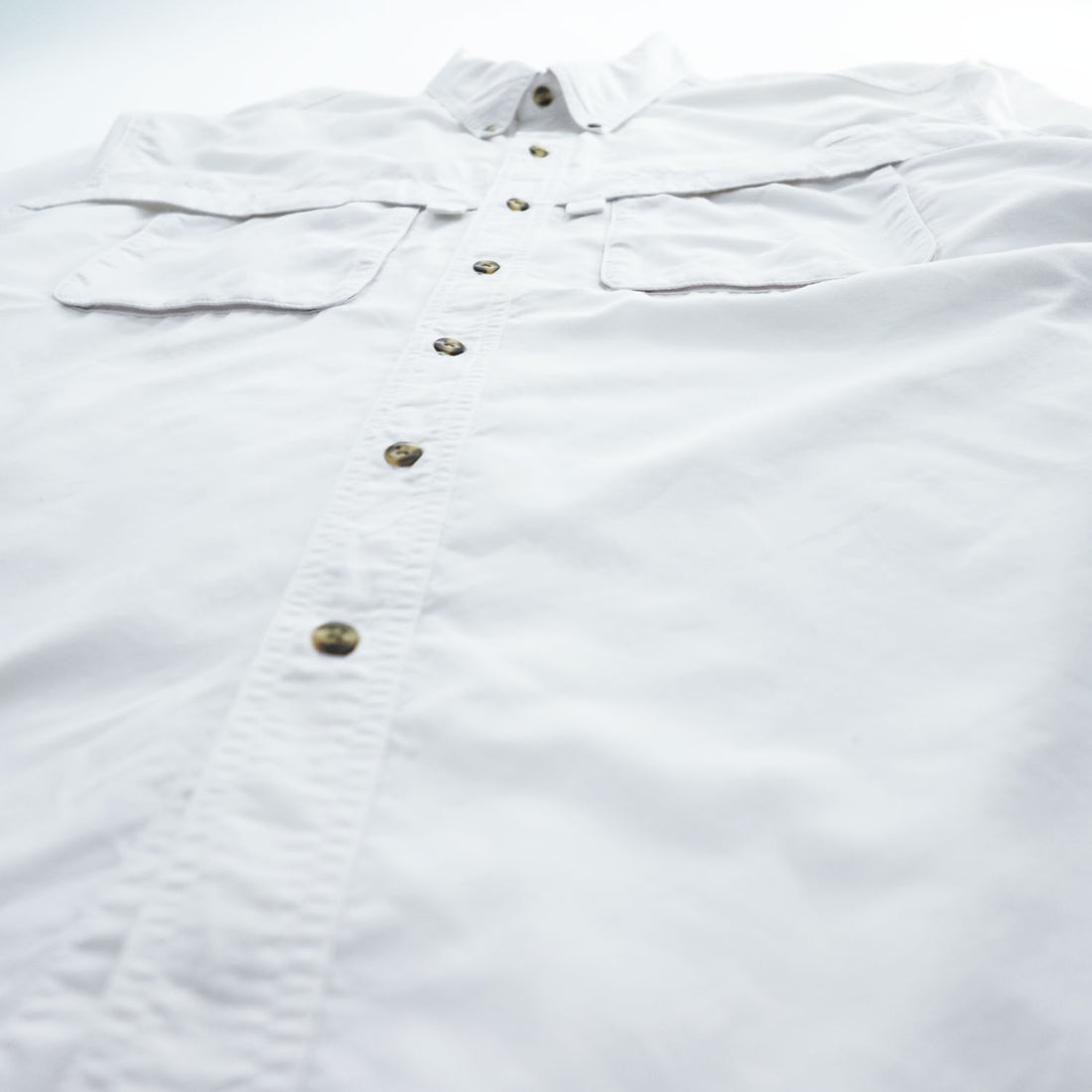 L.L.Bean Fishing Long-Sleeve Button-Down Shirt XL White Mesh PD24
