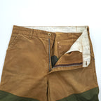 Vintage 80s USA MADE SAFTBAK Hunting Brush Pants Brown Duck Canvas Green Nylon Double Knee Made in USA