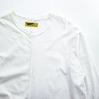 HURRAY HURRAY 日本製 長袖 ロングスリーブ Tシャツ 再構築 リメイク ロンTee L ホワイト H1604-2