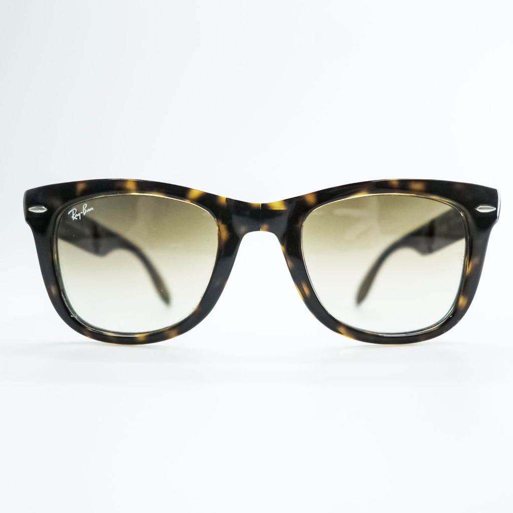 Ray-Ban folding wayfarer, sunglasses, brown,  tortoiseshell, RB4105 710/51 50_22 2N Italian-made