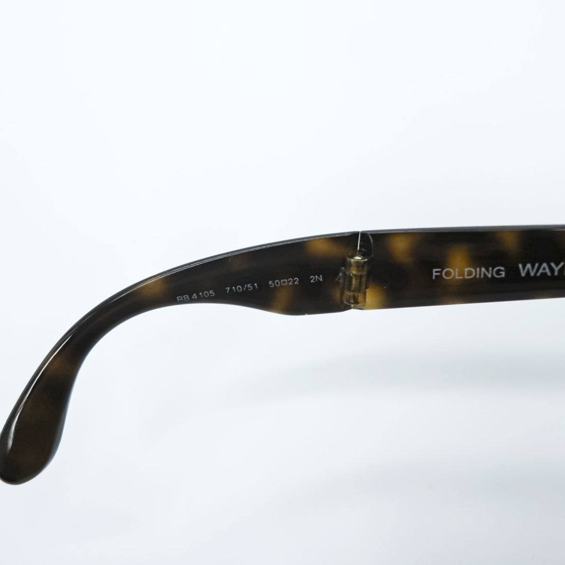 Ray-Ban folding wayfarer, sunglasses, brown,  tortoiseshell, RB4105 710/51 50_22 2N Italian-made