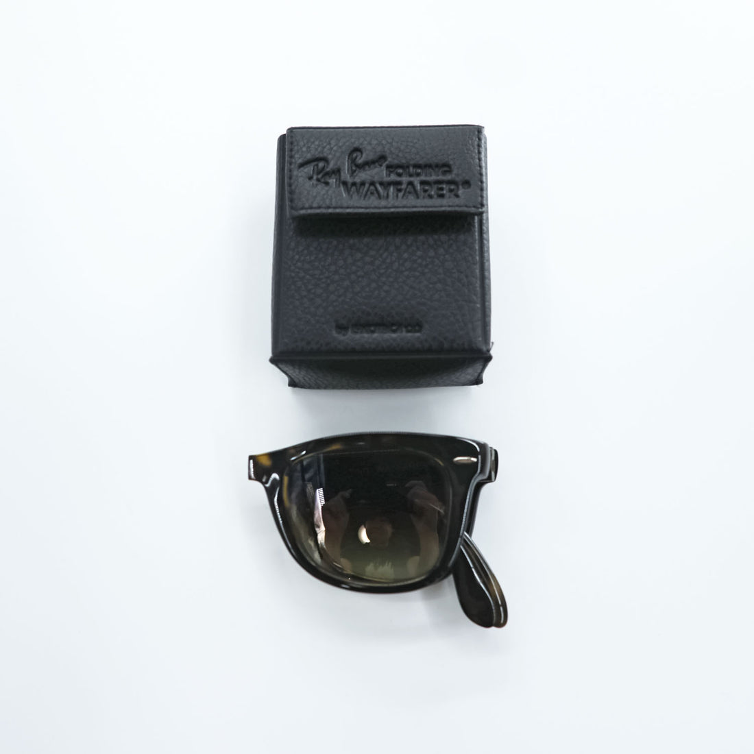 Ray-Ban folding wayfarer, sunglasses, brown,  tortoiseshell, RB4105 710/51 50_22 2N Italian-made