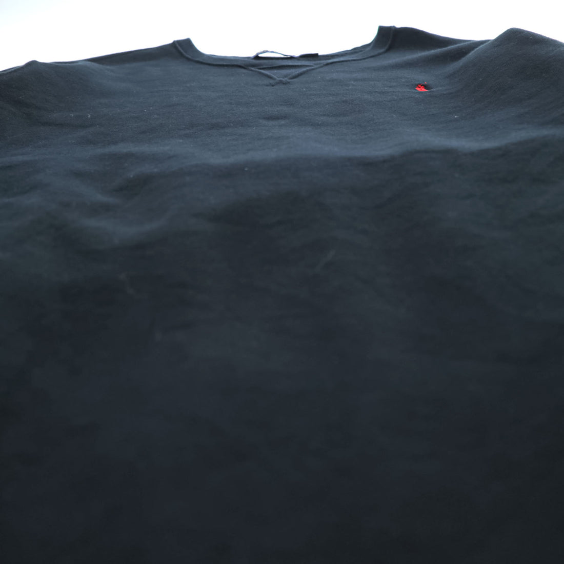 Polo Ralph Lauren 前V スウェット トレーナー 2XL ブラック コットン スモールポニー ロゴ 刺繍