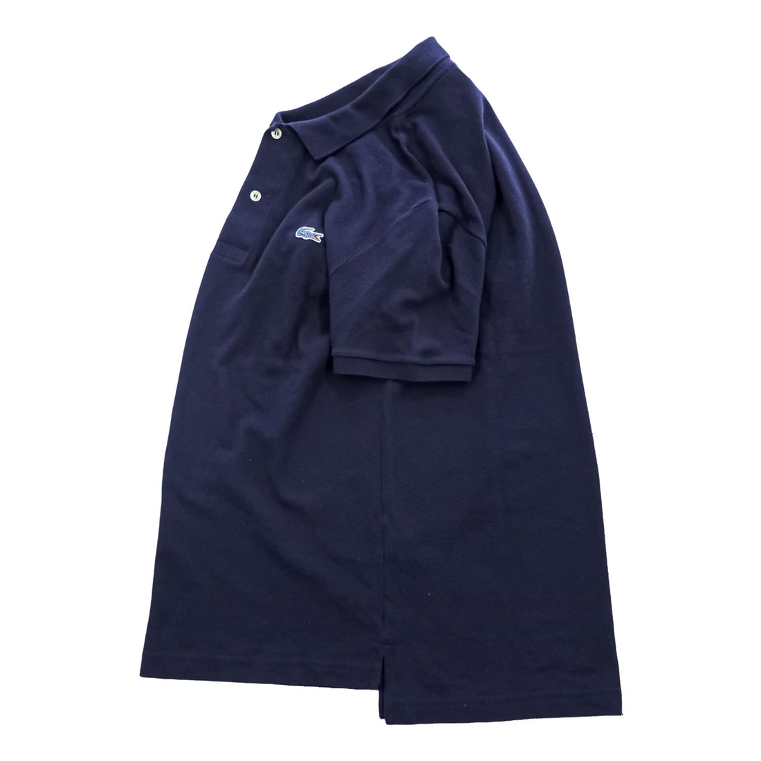 LACOSTE × J.Crew ポロシャツ M ネイビー ワンポイントロゴ 鹿の子 FA12471 ペルー製