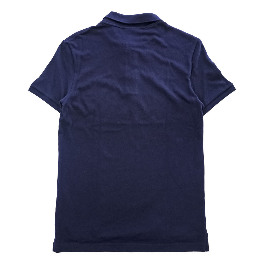 LACOSTE × J.Crew ポロシャツ M ネイビー ワンポイントロゴ 鹿の子 FA12471 ペルー製