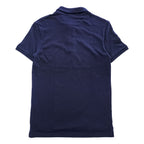 LACOSTE × J.Crew ポロシャツ M ネイビー ワンポイントロゴ 鹿の子 FA12471 ペルー製