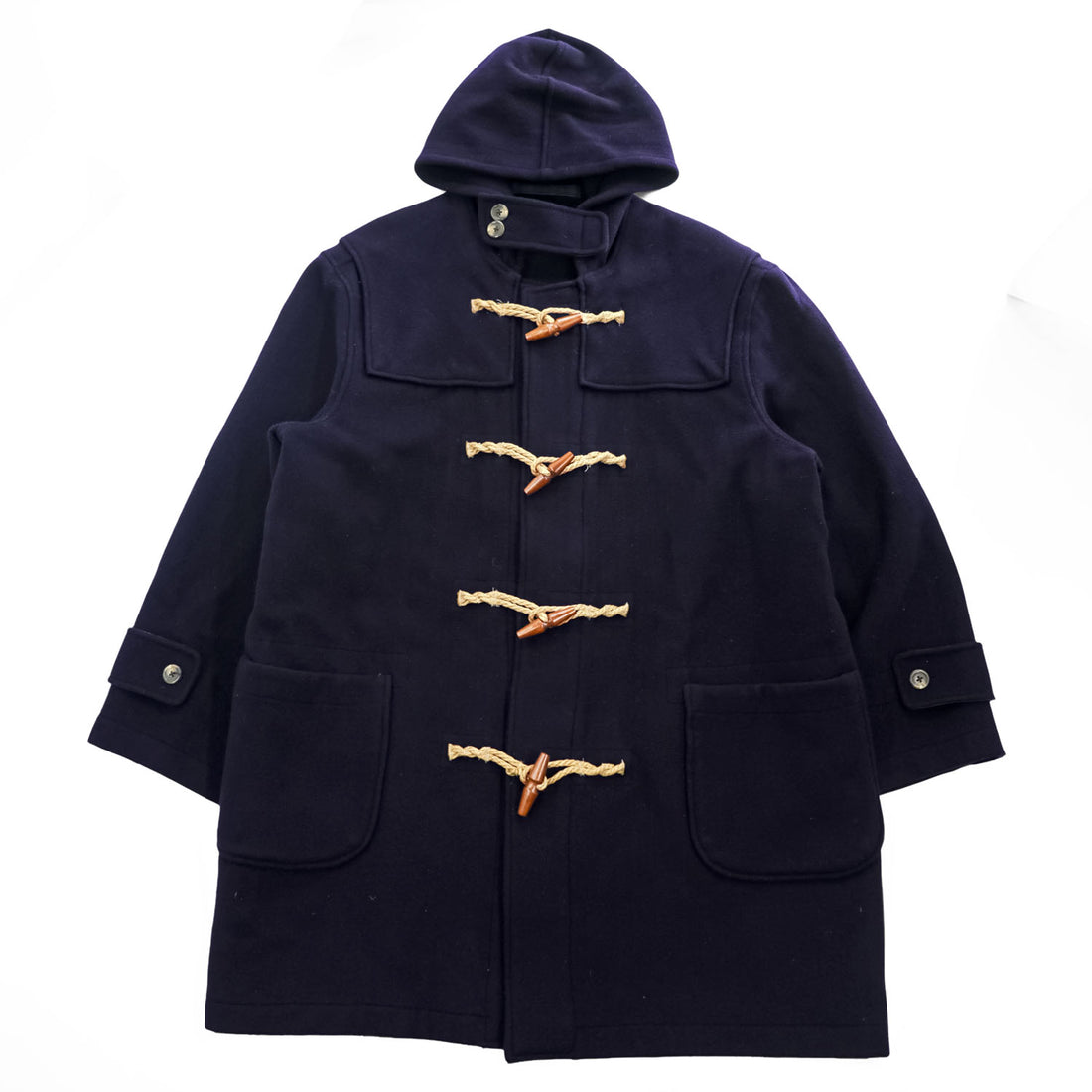 Polo Ralph Lauren 90年代 USA製 ヴィンテージ ダッフルコート L ネイビー メルトンウール チンストラップ