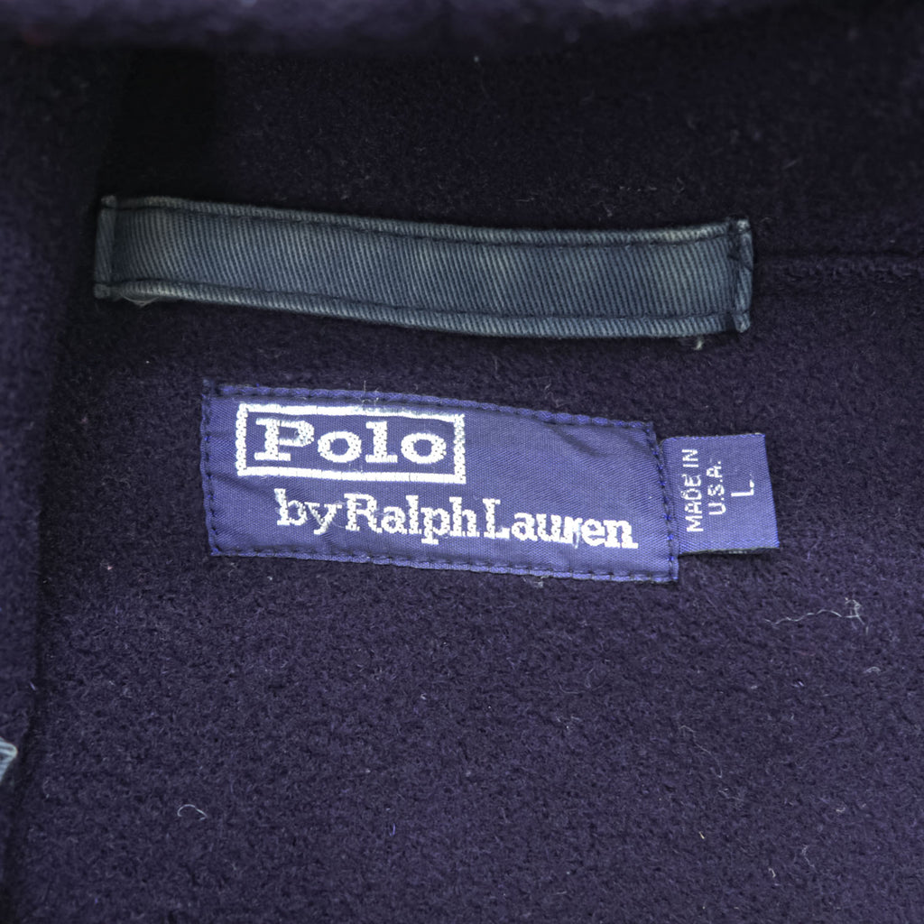 Polo Ralph Lauren 90年代 USA製 ヴィンテージ ダッフルコート L ネイビー メルトンウール チンストラップ