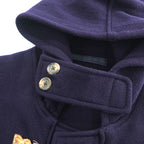 Polo Ralph Lauren 90年代 USA製 ヴィンテージ ダッフルコート L ネイビー メルトンウール チンストラップ