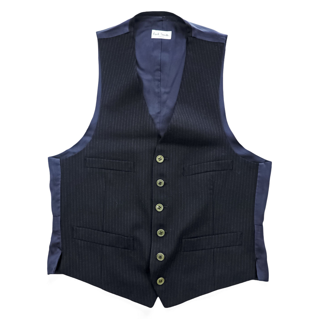 Paul Smith 90年代 ジレ スーツベスト M ダークネイビー ピンストライプ