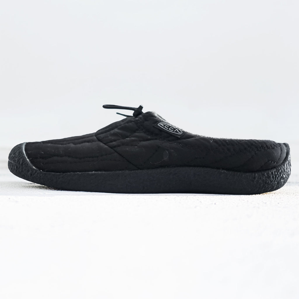 KEEN Slip-on Low-Cut Sneakers US9 Black Fleece Padded Drawstring HOWSER SLIDE 3 1025552