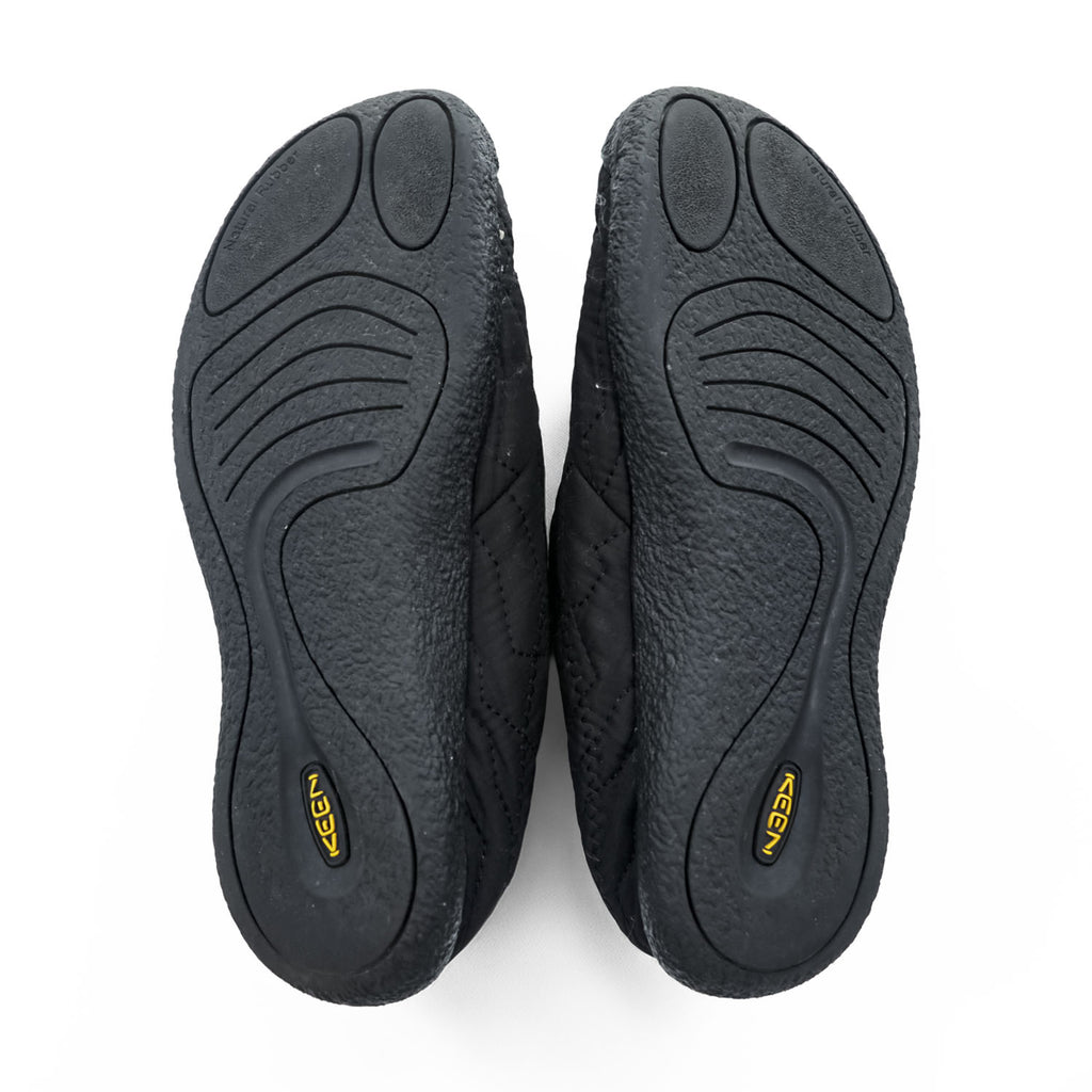 KEEN Slip-on Low-Cut Sneakers US9 Black Fleece Padded Drawstring HOWSER SLIDE 3 1025552